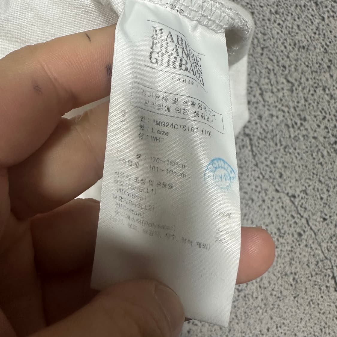 ✨ (바배) 마리떼 프랑소와 저버 빅로고 화이트 반팔티  상품이미지4