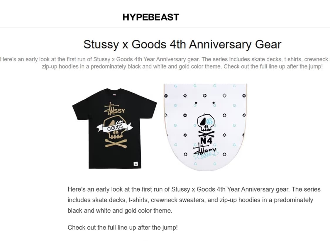 스투시 x GOODS 시애틀 챕터 4주년 스컬 티셔츠 블랙 상품이미지6
