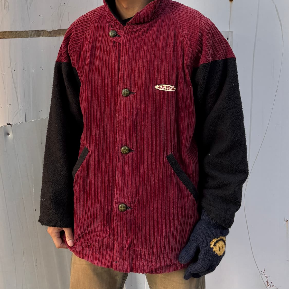 JAMI ISLAND 자미 아일랜드 빈티지 골덴 배색 퀼팅 자켓 상품이미지2