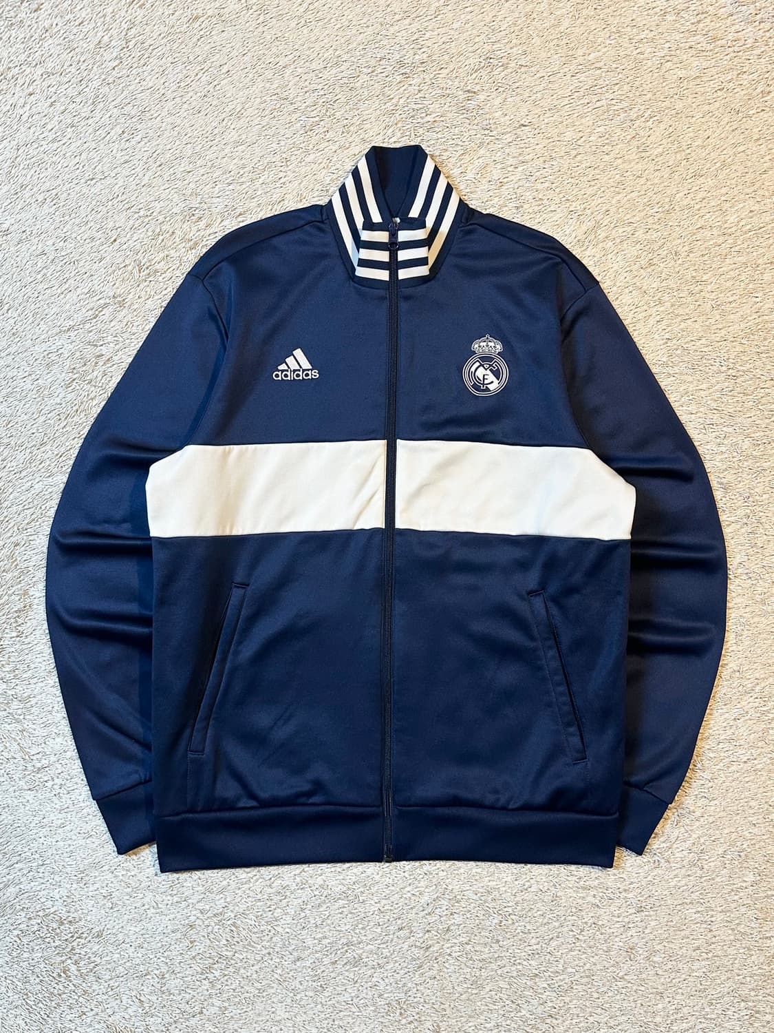 대장급) 아디다스 레알 마드리드 배색 트랙탑 져지 네이비 화이트 상품이미지1