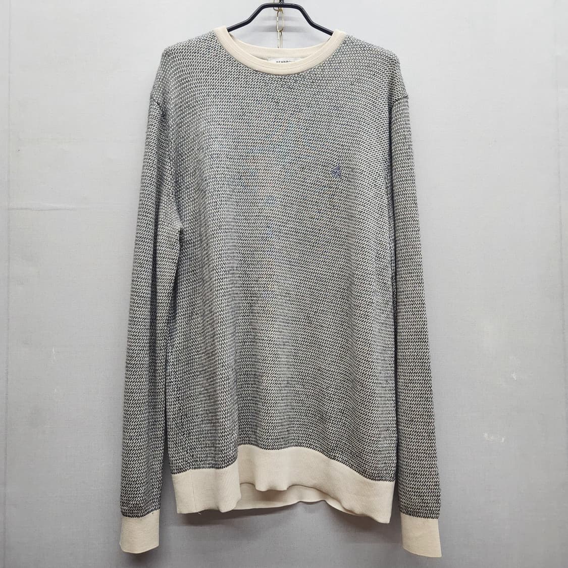 빈폴 로고 니트 짜임 패턴 롱슬리브 XL 상품이미지1