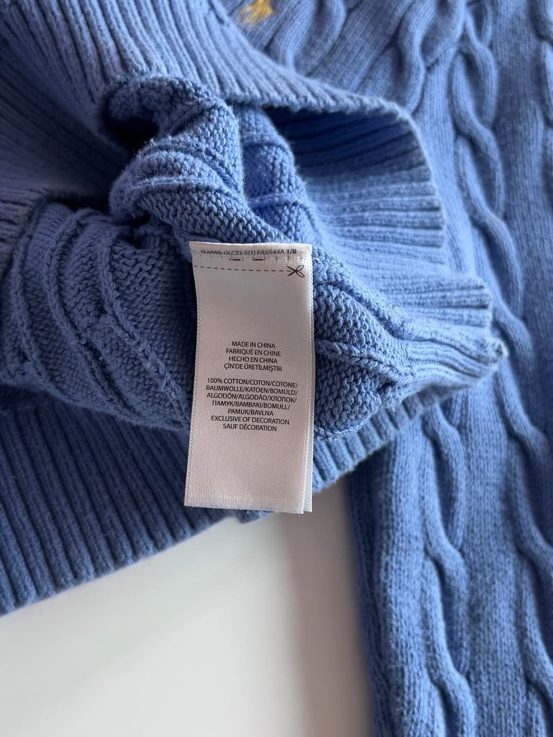 폴로 랄프로렌 케이블 니트 S 상품이미지5