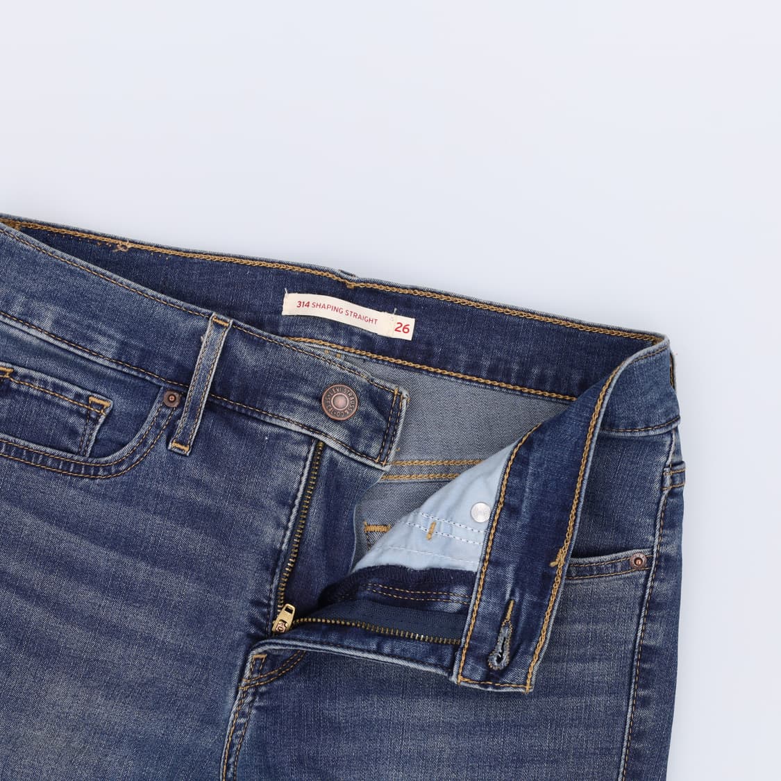 [W26 L28] 리바이스 여성 워싱 일자 데님팬츠 1211H2 상품이미지4