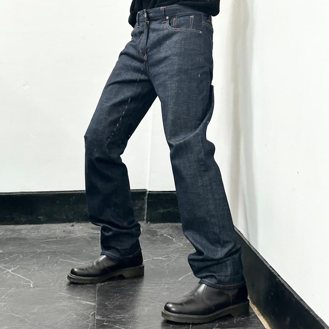 에비수 자수 로고 데님 팬츠 상품이미지3