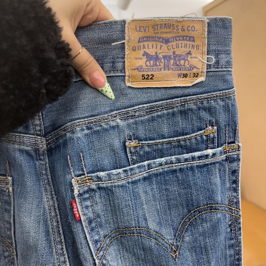 리바이스 522 슬림 스트레이트 빈티지 데님 청바지 30인치 C09030 상품이미지5