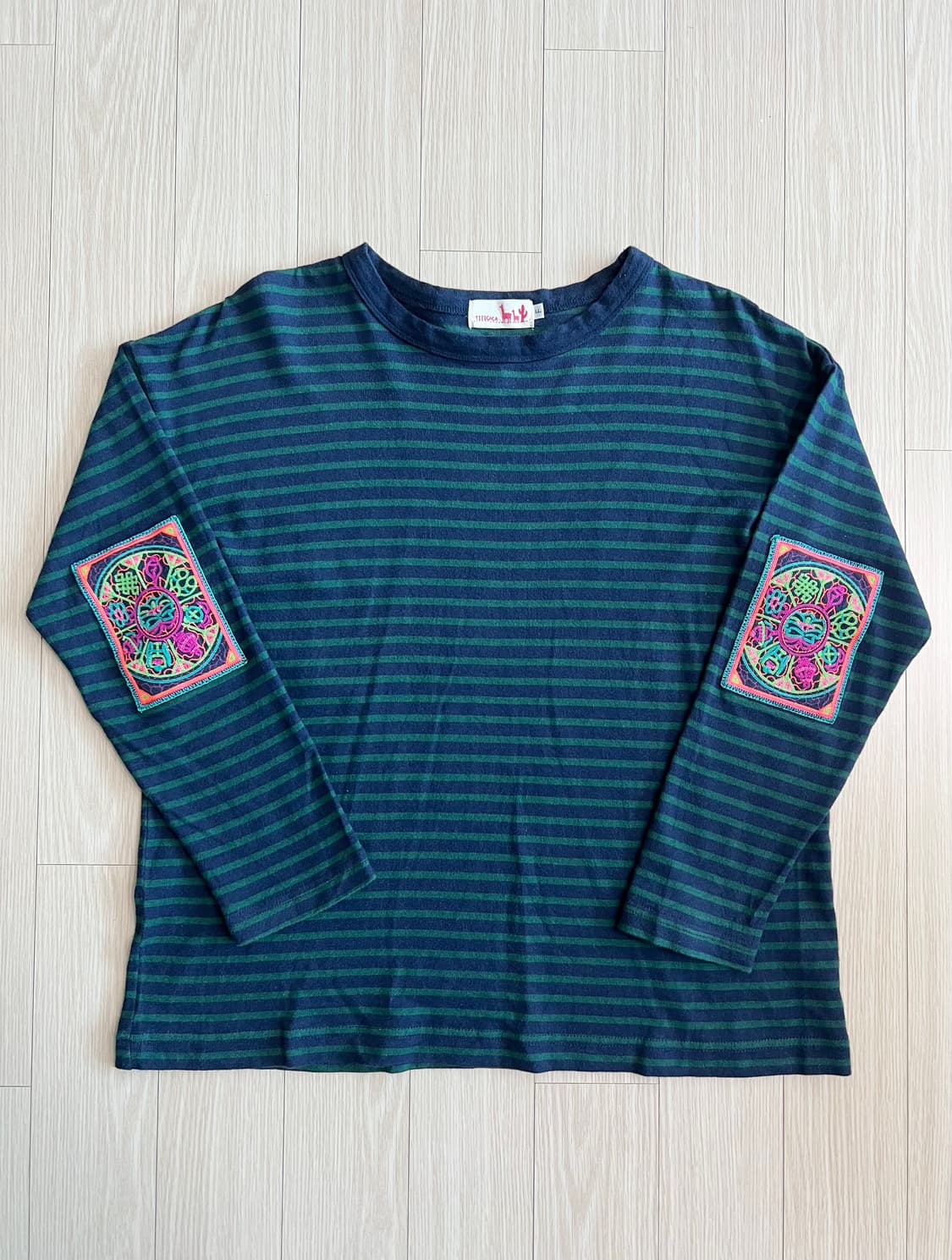 티티카카 패치워크 스트라이프 티셔츠 상품이미지2