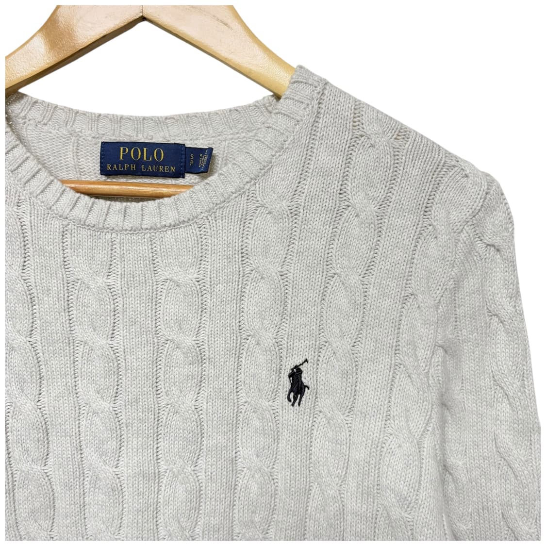 3766 폴로 랄프로렌 연그레이 꽈베기 케이블 니트 상품이미지2