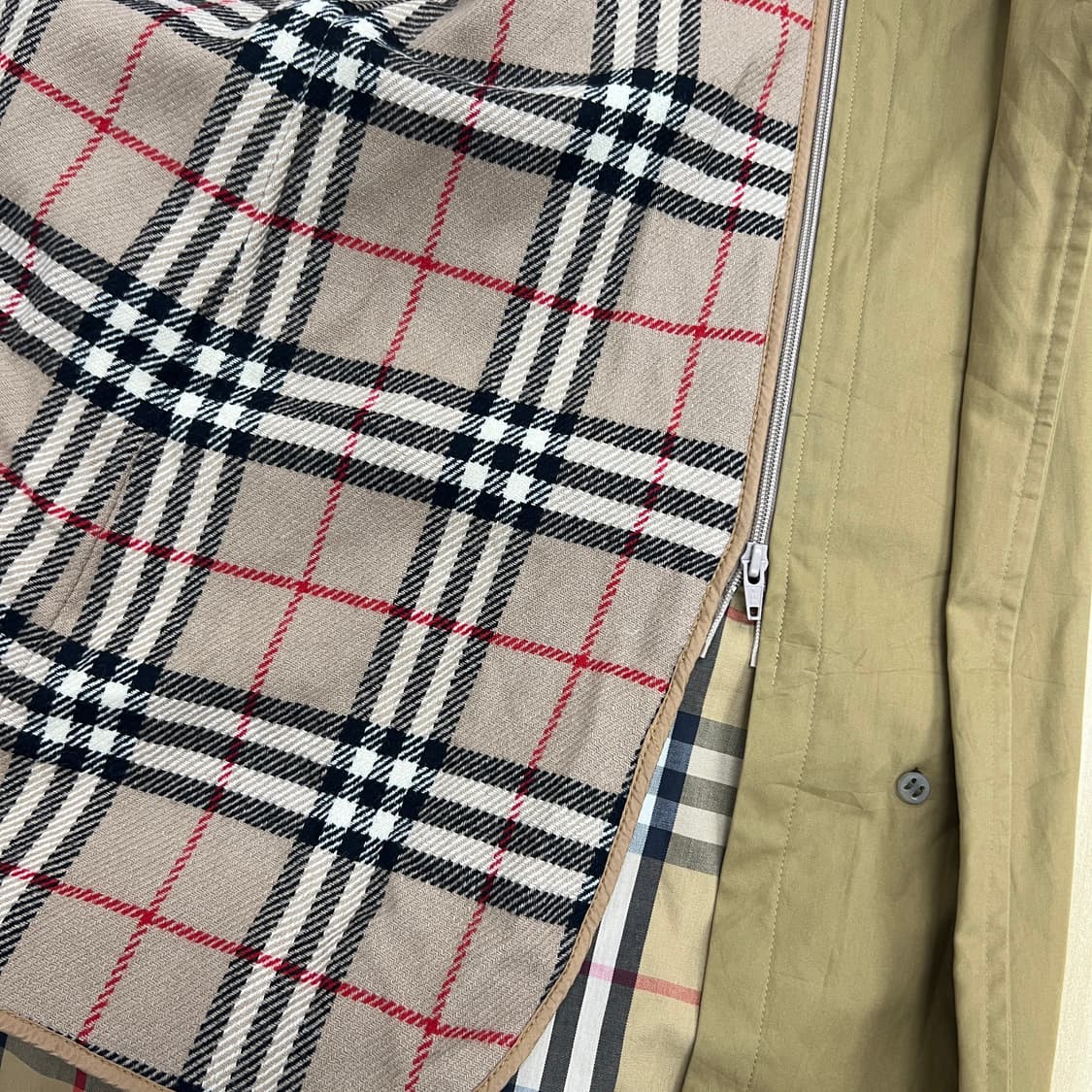 90's 버버리 빈티지 개버딘 더블 트렌치코트  상품이미지7