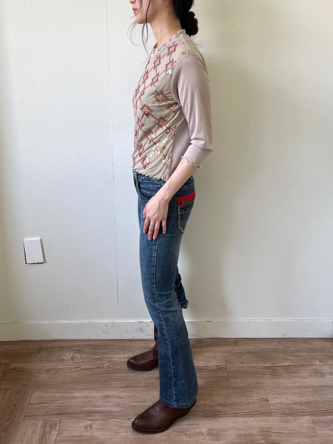 CROCHER 스파클 시스루 탑 상품이미지9