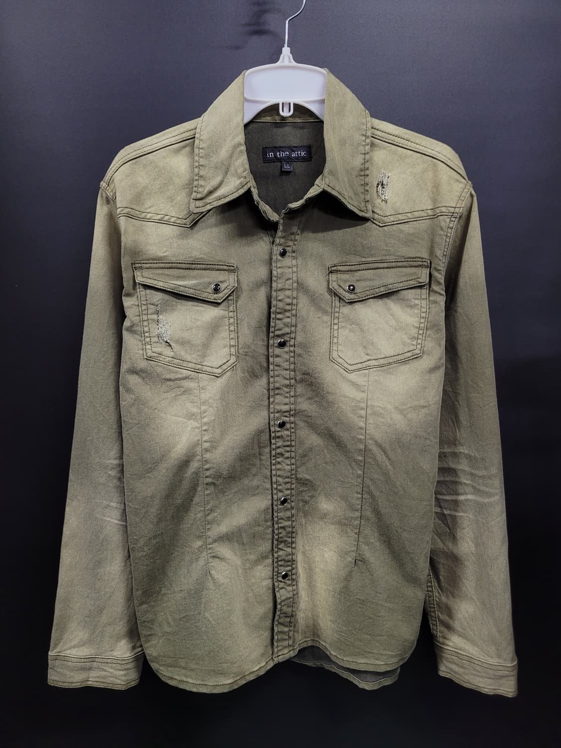 in the attic 빈티지 블리치드 웨스턴 셔츠 상품이미지6