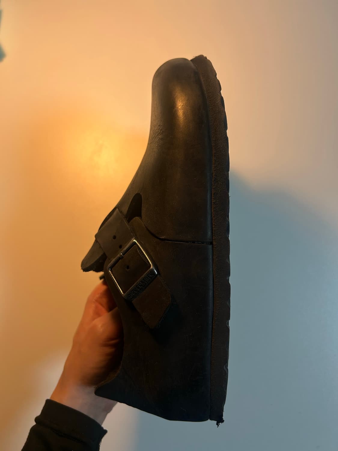 39 (250) 버켄스탁 런던 오일드 레더 레귤러 블랙 상품이미지2