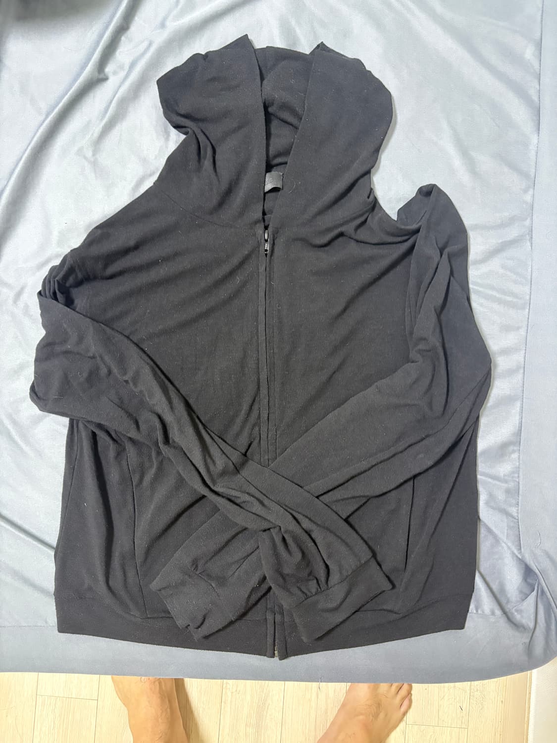 머듈 라운지 후드집업 블랙 상품이미지2