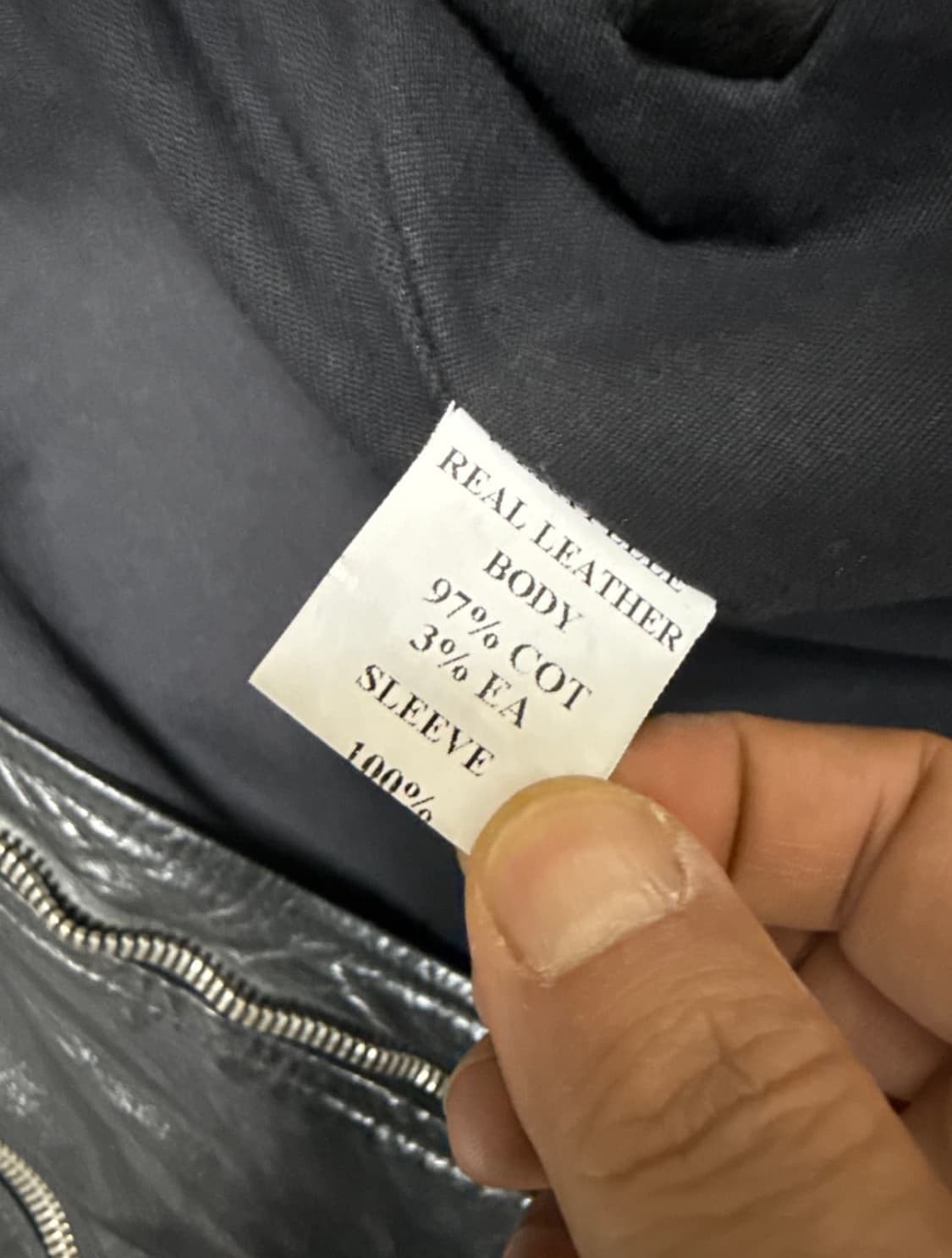 Takeshy Kurosawa 비대칭 더블집업 하이넥 레더 자켓 상품이미지7