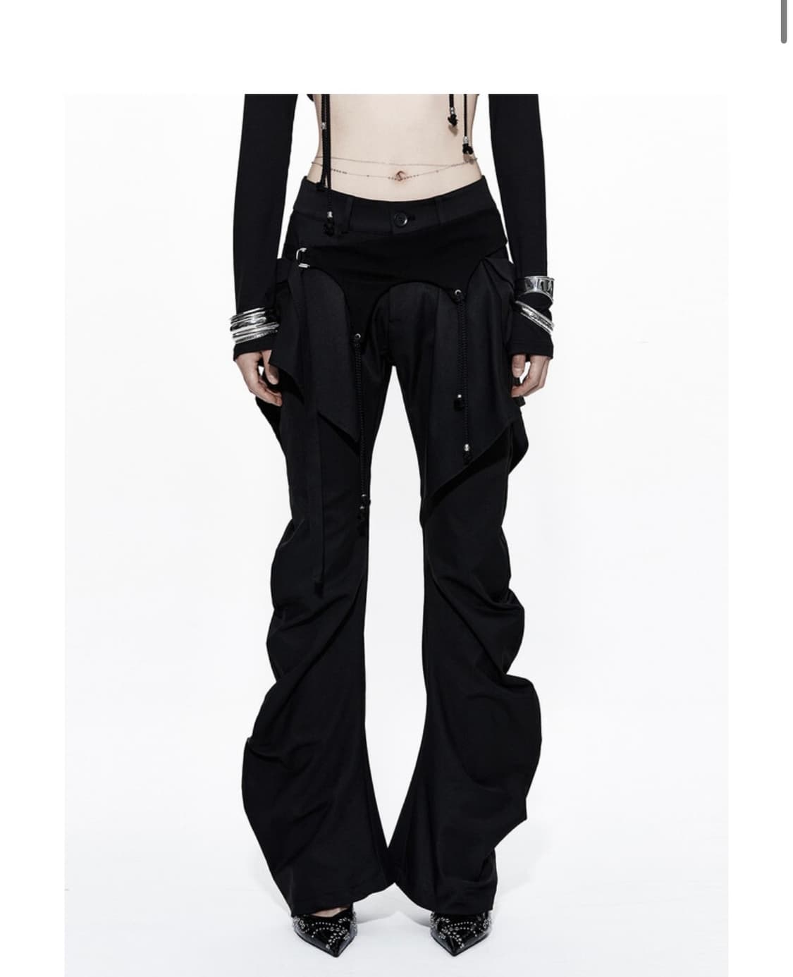 카시코 레이어드 스트랩 팬츠 블랙 Layered Strap Pants 상품이미지3