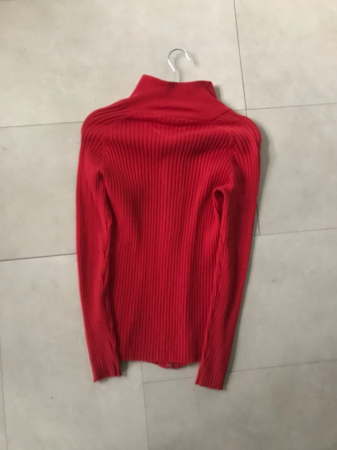 타미힐피거 레드 딱붙핏 니트집업 상품이미지10