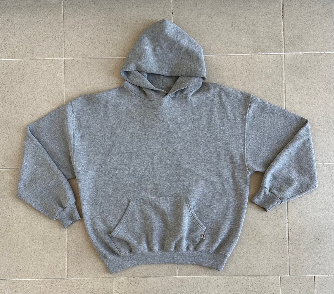 90s 빈티지 러셀 후드 그레이 XL 상품이미지1