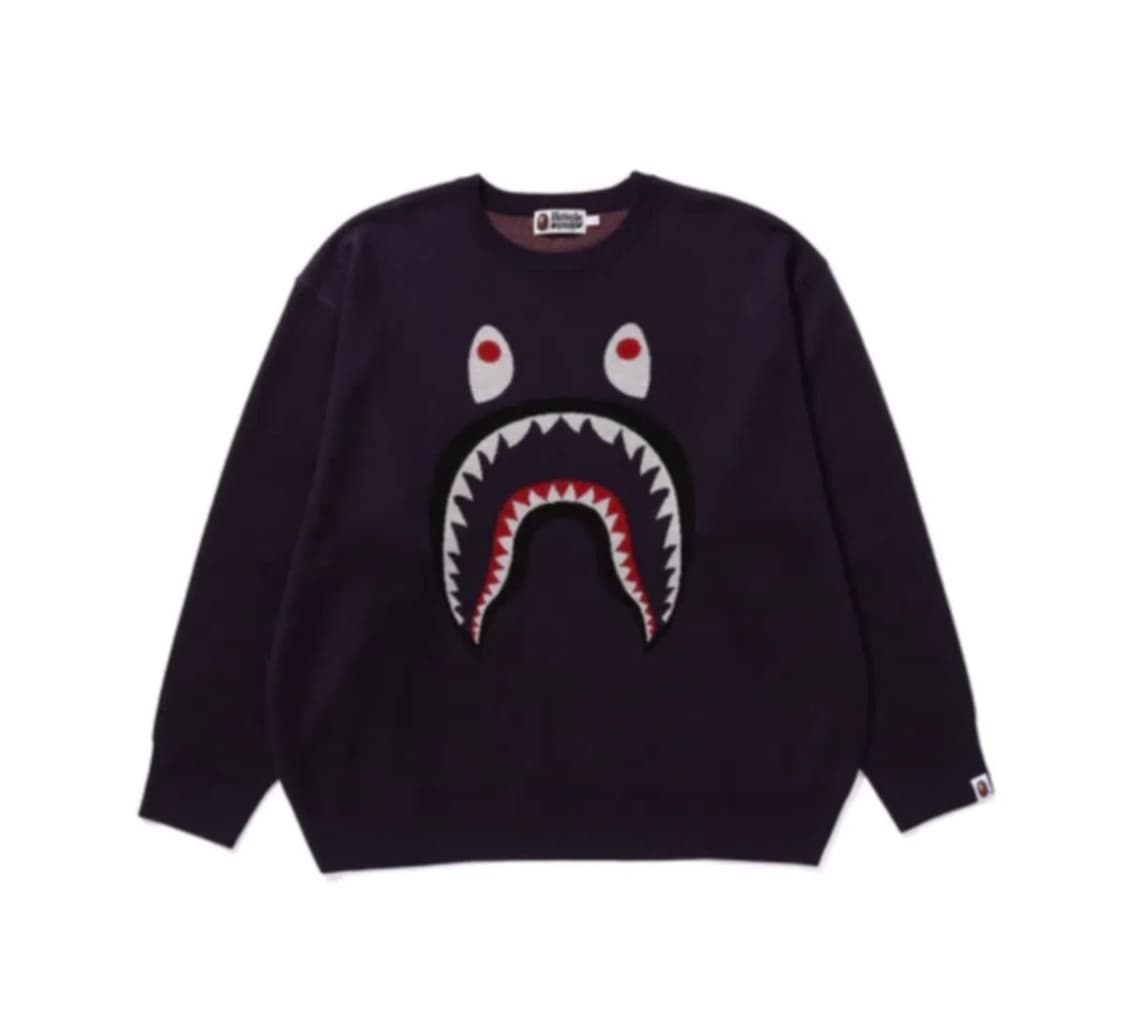 베이프 샤크 니트 퍼플 상품이미지1