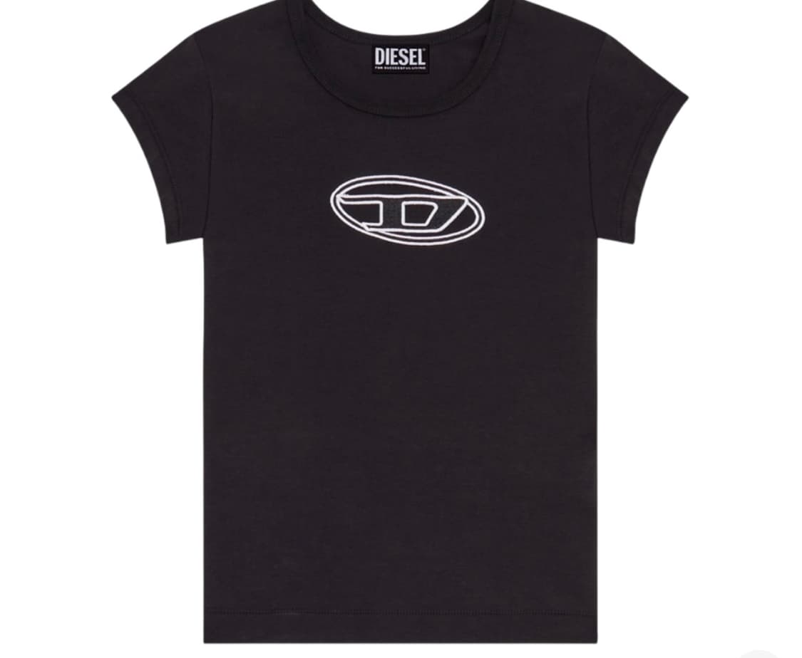 디젤 T-안지 피카부 로고 티셔츠 블랙 XS 상품이미지1