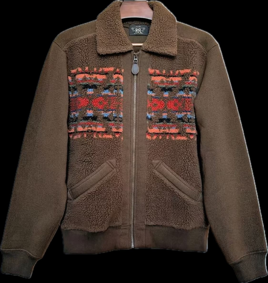 RRL 플리스 패널 자카드 재킷 m 상품이미지2