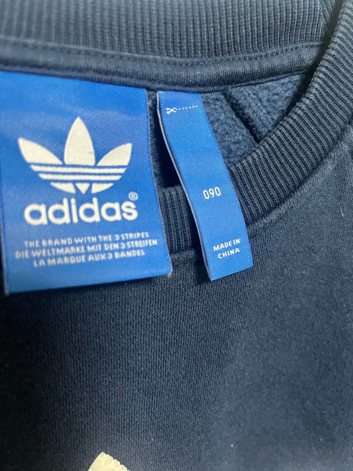 아디다스 네이비 트레포일 맨투맨 상품이미지3
