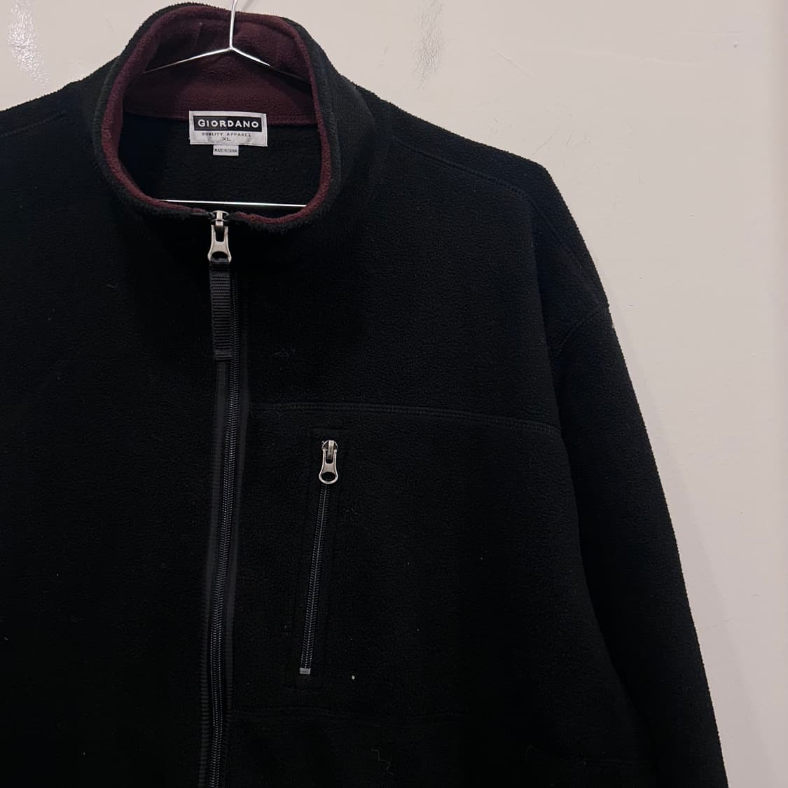 지오다노 하이넥 스트링 경량 플리스 자켓 상품이미지1