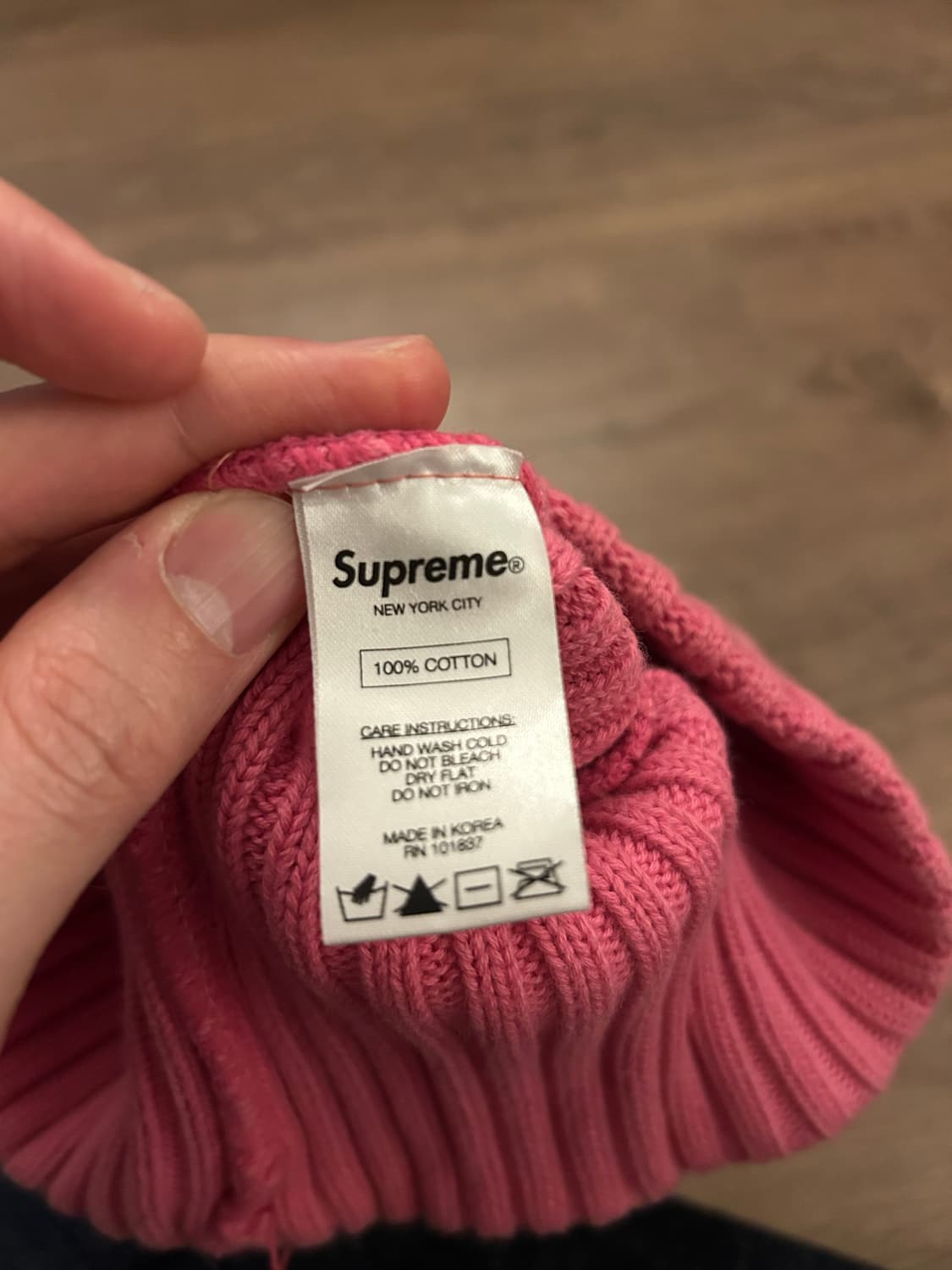 슈프림 오버다이드 비니 핑크 상품이미지2