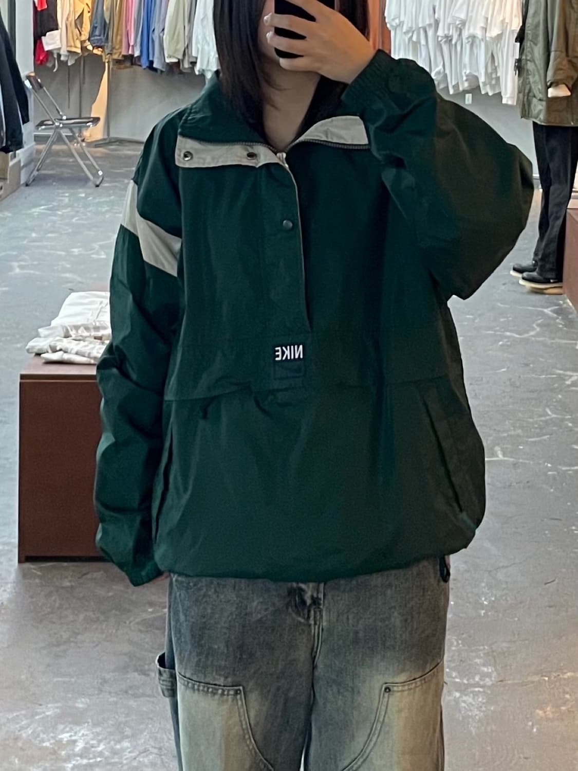 나이키 90s 올드스쿨 그린우븐 아노락 바람막이 H1515 상품이미지1