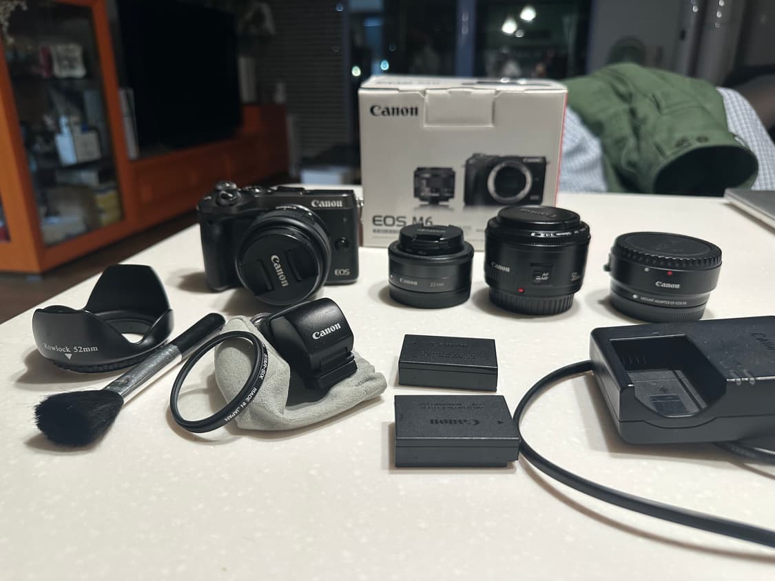 캐논 EOS M6 미러리스 카메라 + 렌즈들 + EVF 상품이미지1