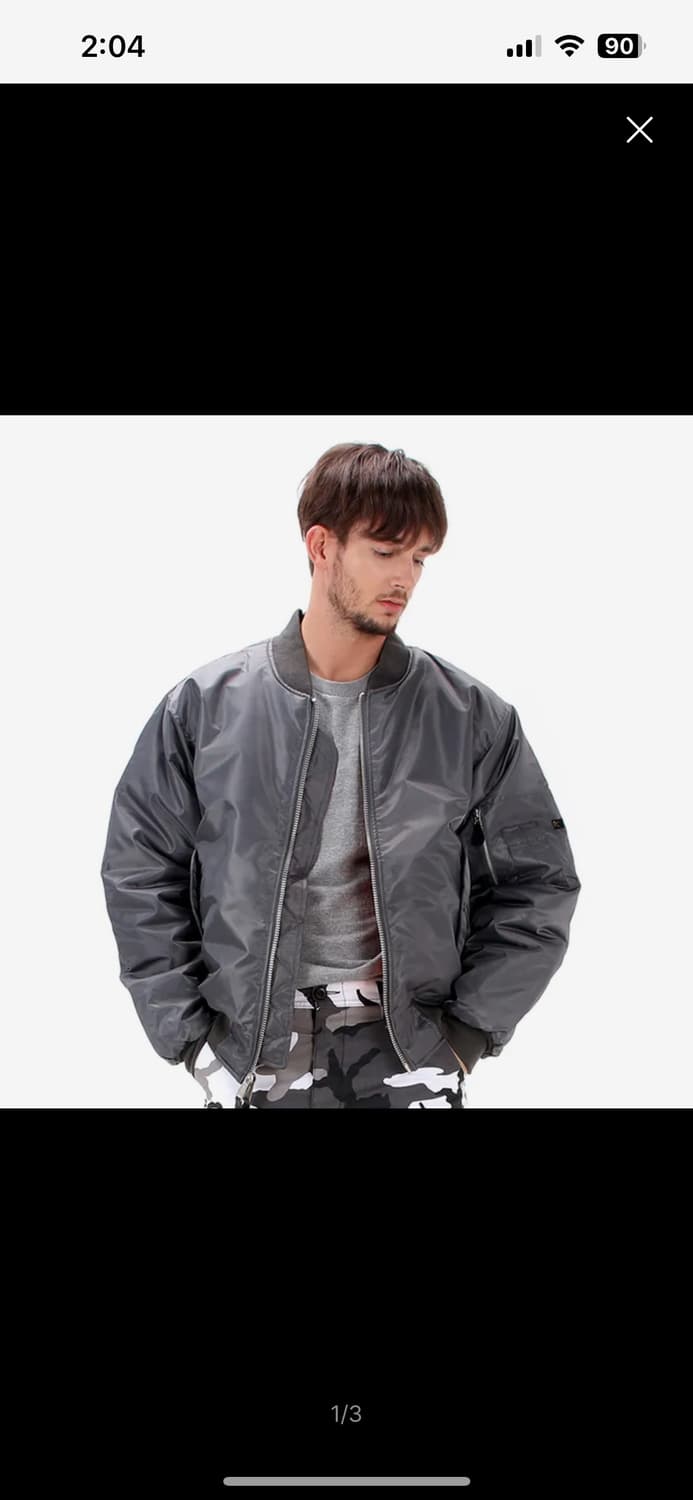 로스코 ma-1 항공점퍼 그레이 색상(실물은 세이지그린에 가까움) 상품이미지5