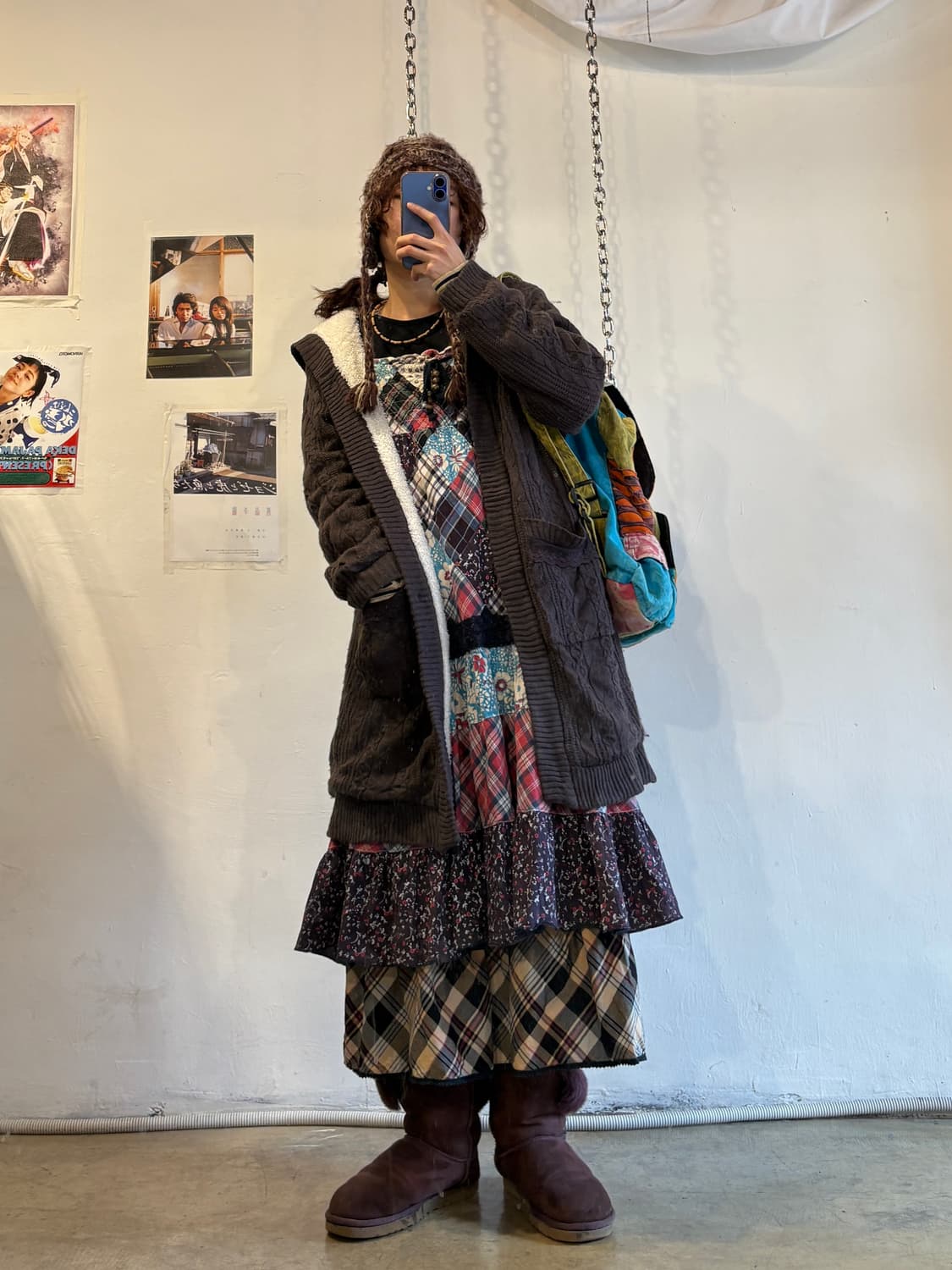 레이스 체크 패턴 스커트 상품이미지4