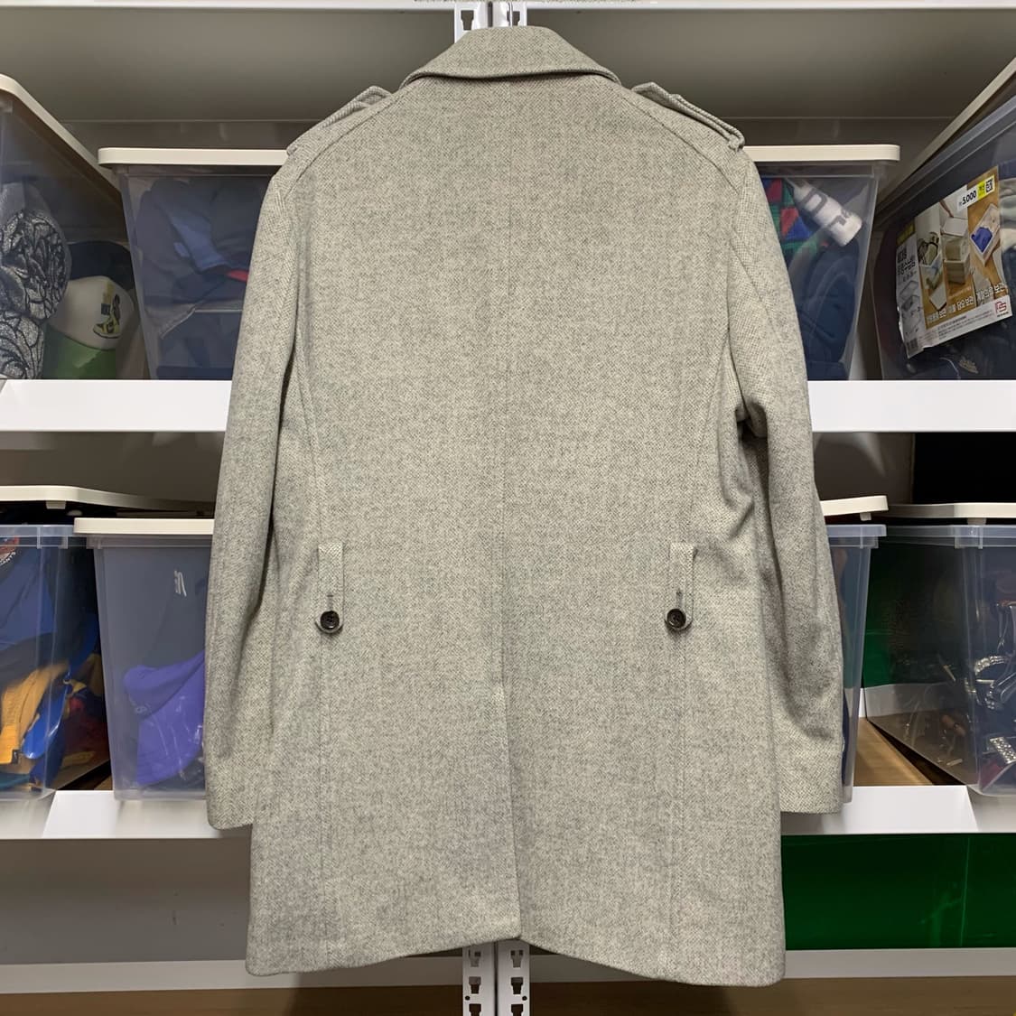 [M-L] 파코라반 싱글버튼 퓨어울 피코트 상품이미지3