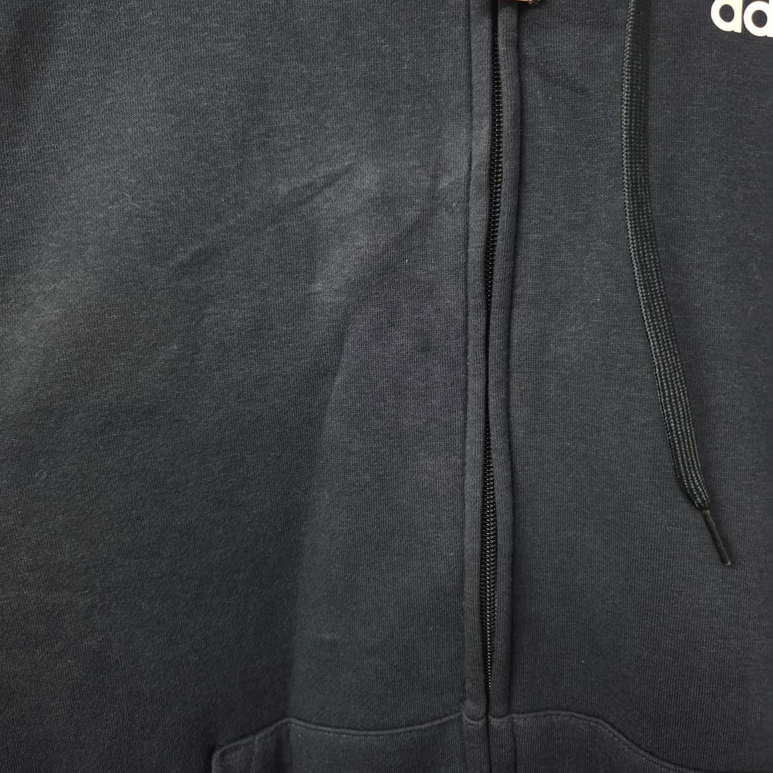 88 (120) 아디다스 기모 후드 집업 네이비  상품이미지3