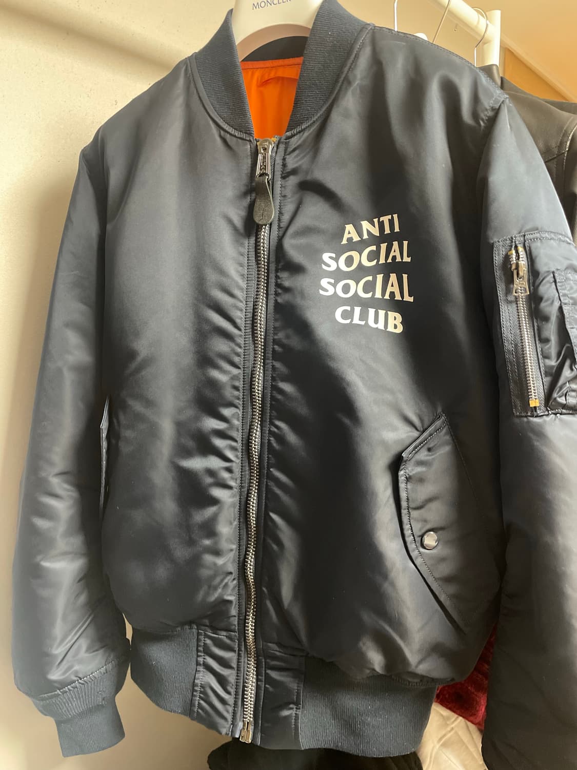 안티소셜클럽 X 알파인더스트리 Ma-1 네이비 상품이미지4