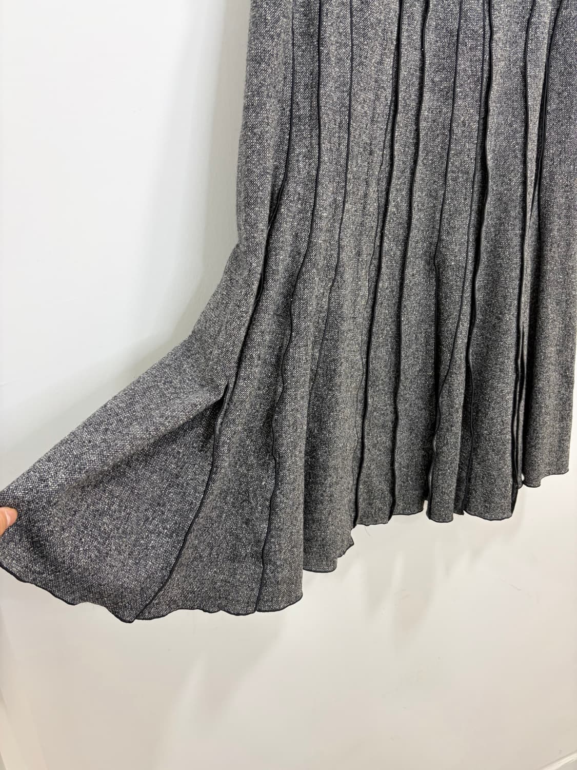 사선 울 스커트 치마 상품이미지5