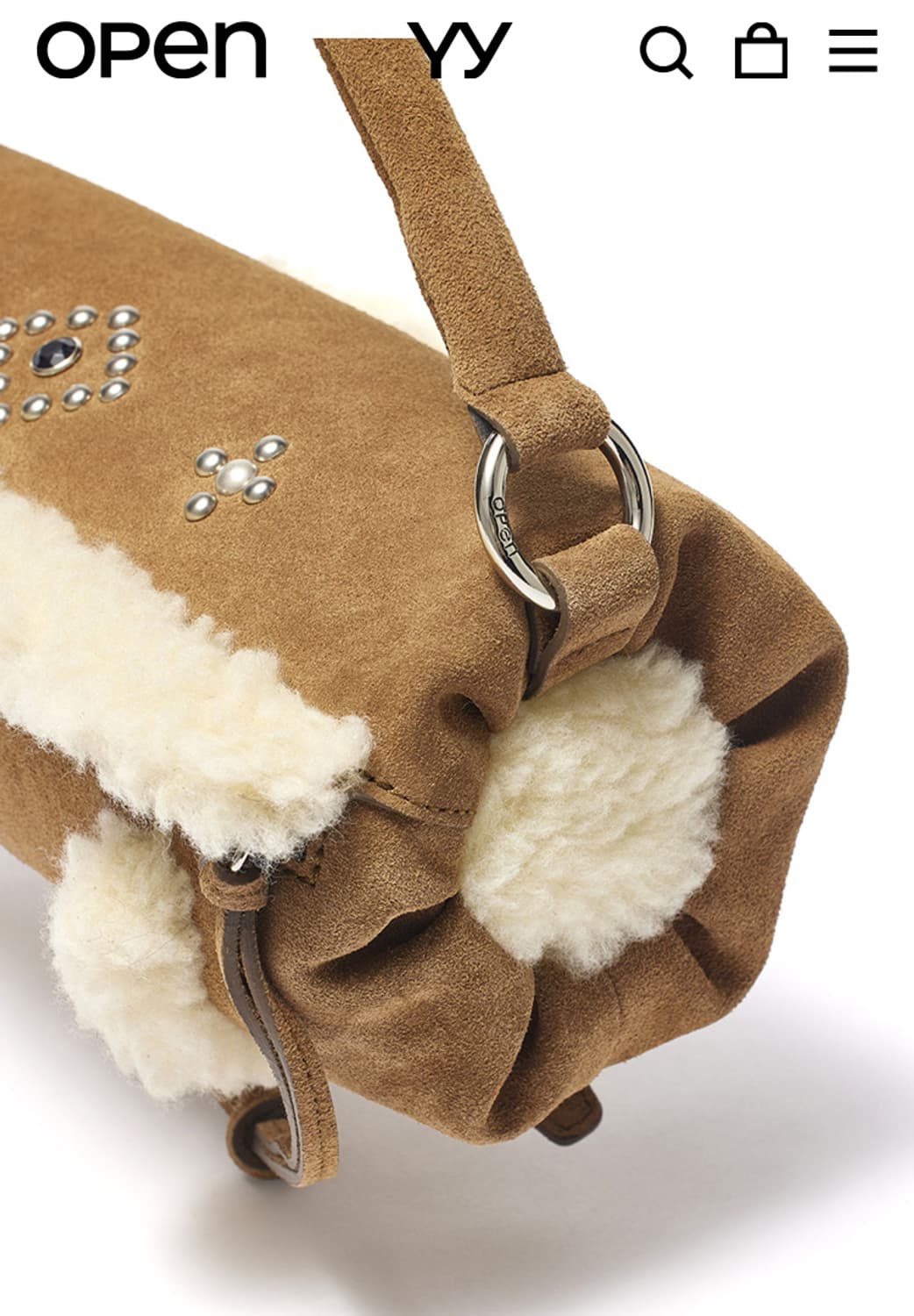 오픈와이와이 시어링스터드 필로우 핸들 백 상품이미지4