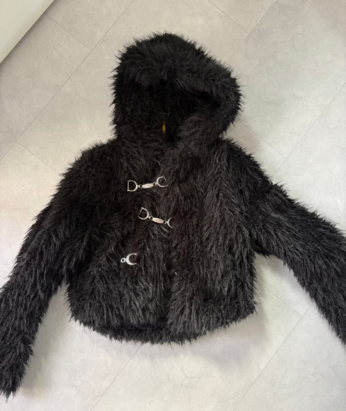 유즈 detachable hoodie fur short jacket  상품이미지3
