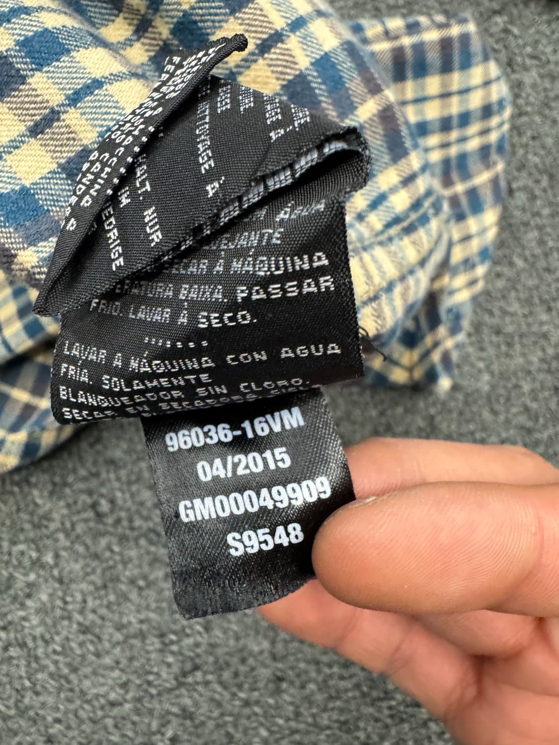 S)할리데이비슨 빈티지 로고 자수 체크 긴팔셔츠 상품이미지4