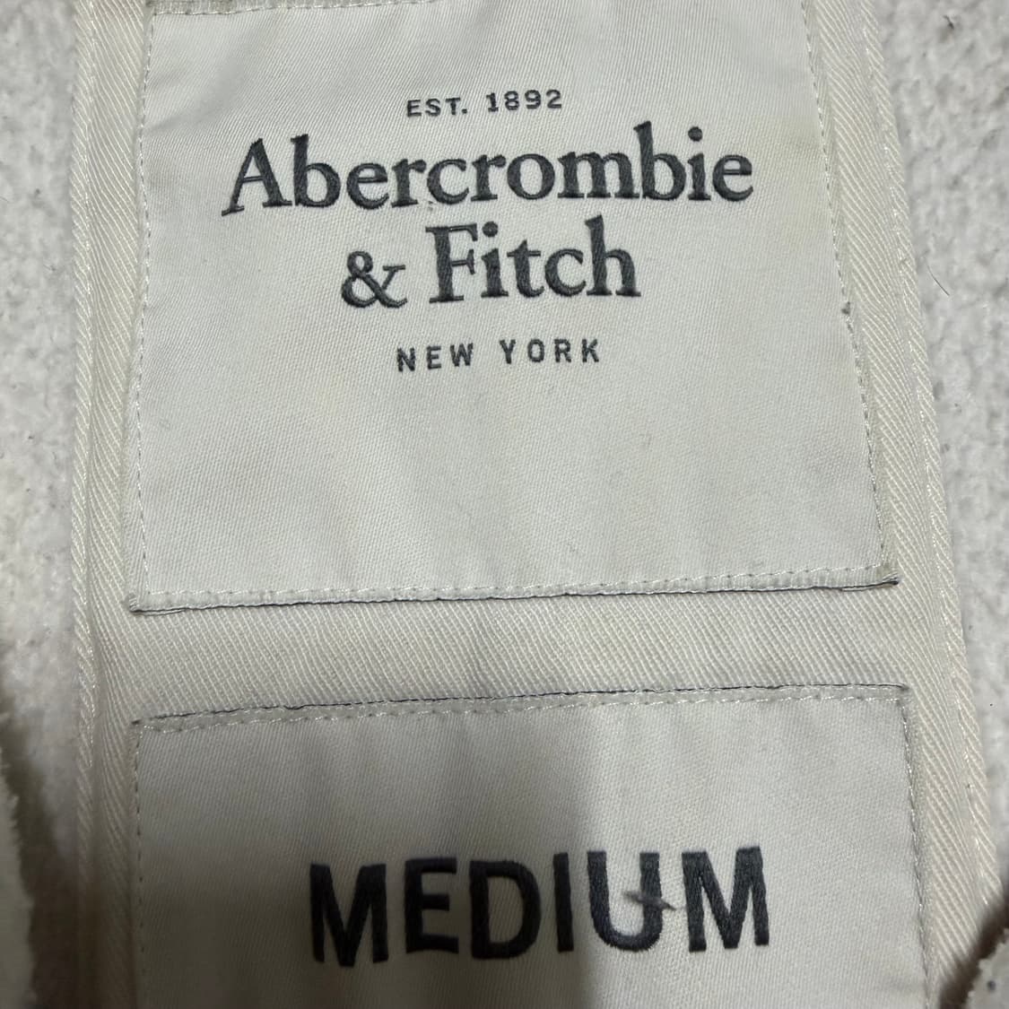 아베크롬비 아이보리 버건디 후드집업 m 상품이미지3