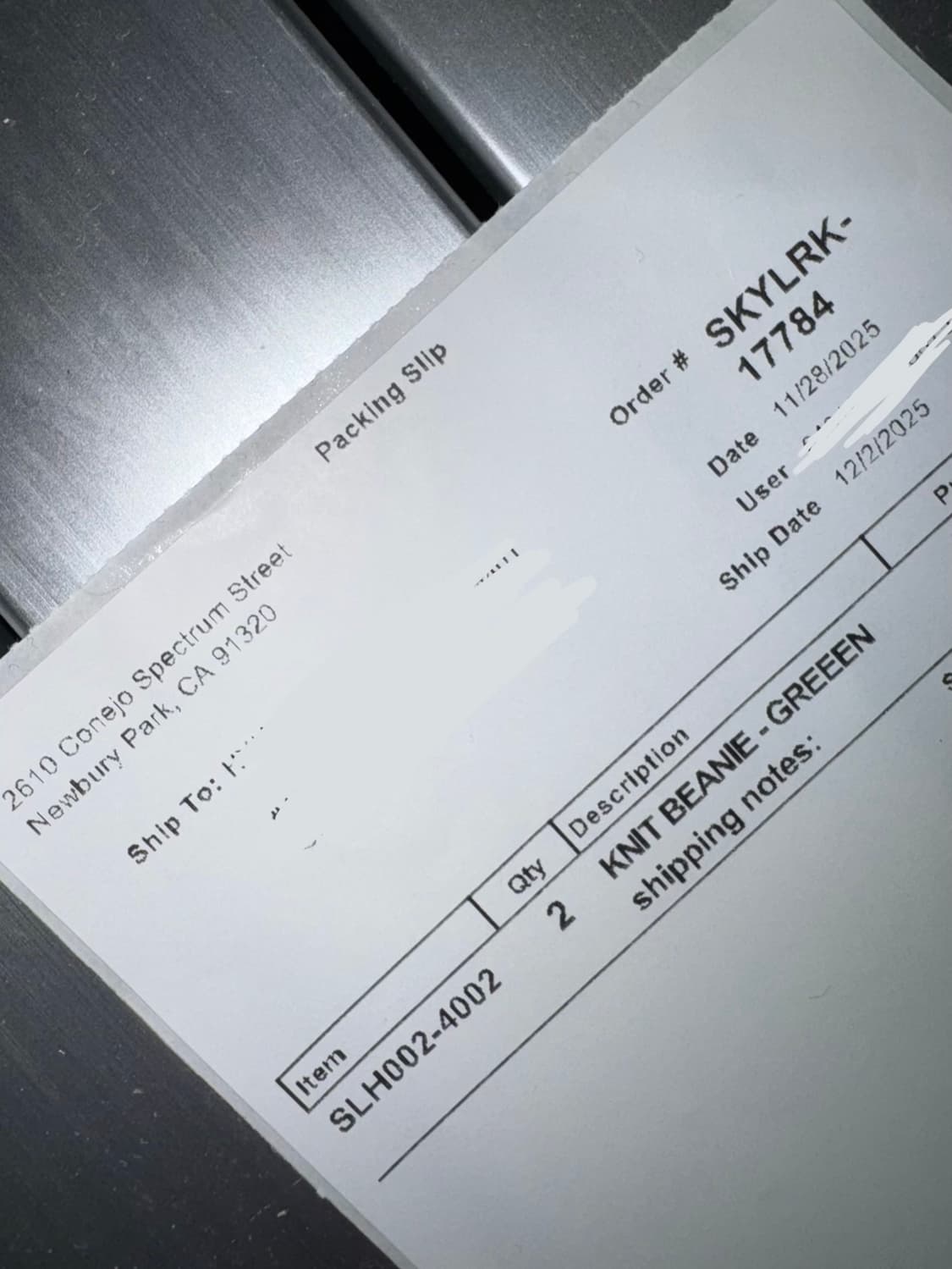 SKYLRK KNIT BEANIE COLOR GREEEN(새상품) 상품이미지3