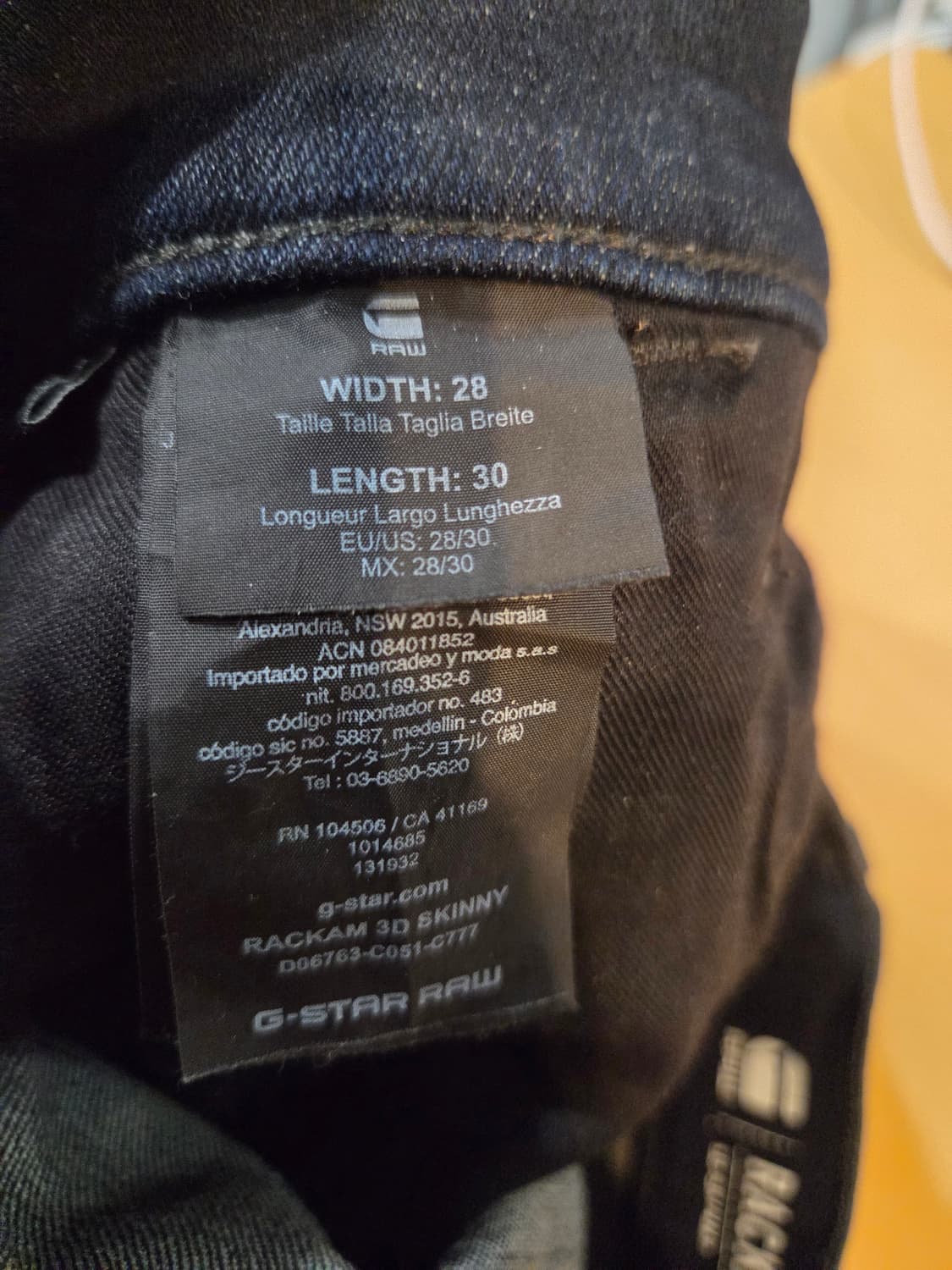 G-Star Raw 워싱 데님 팬츠(W28/L30)남여공용 상품이미지9