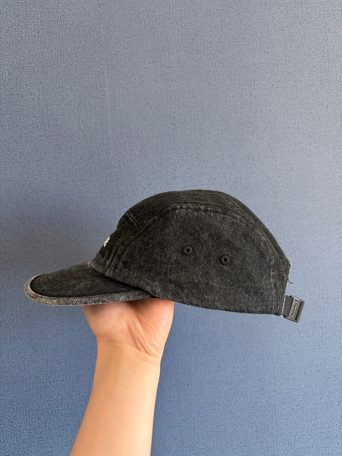 슈프림 데님 캠프캡 블랙 25SS 상품이미지4