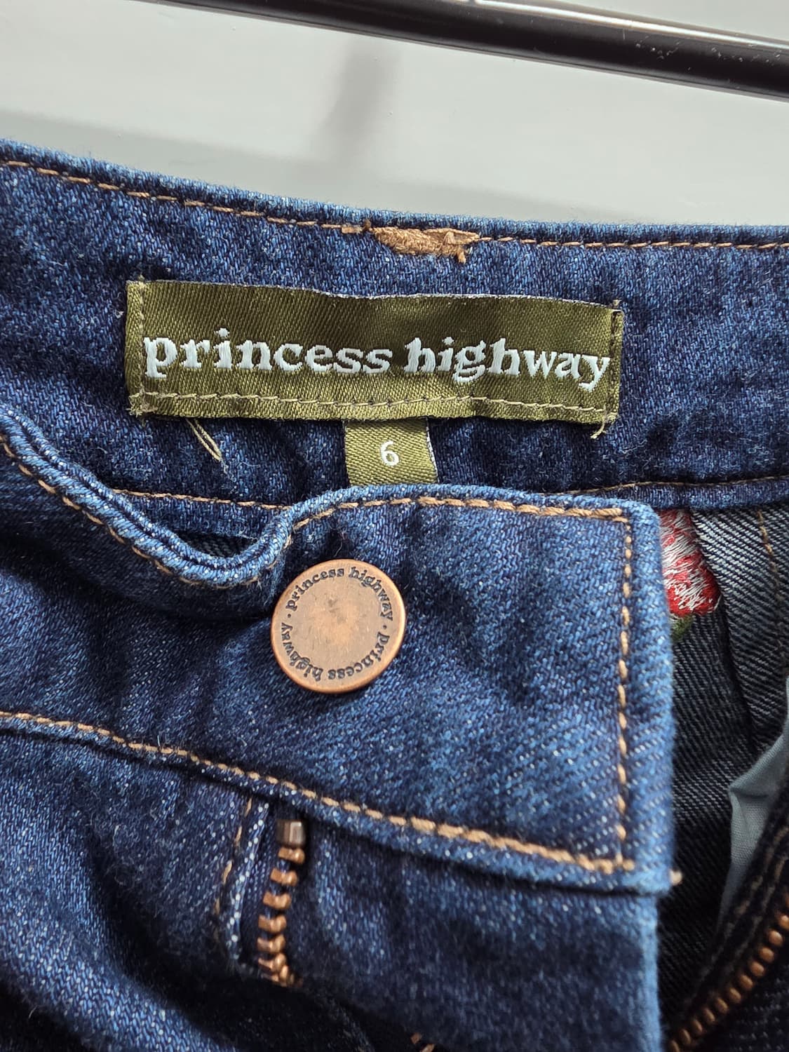 Princess Highway 자수 데님 쇼츠 상품이미지3