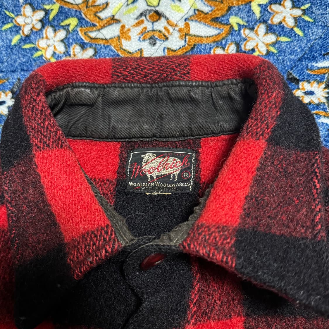 빈티지 4-50s USA 울리치 타탄 버팔로 체크셔츠 상품이미지3