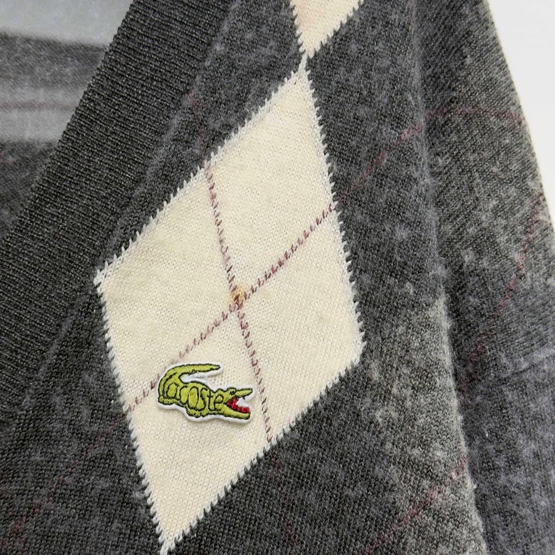 서광 라코스테 아가일 니트 가디건 상품이미지2