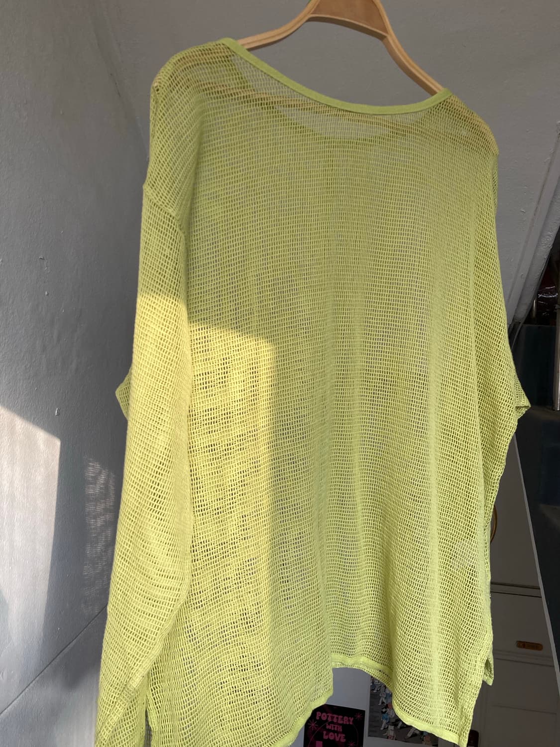 연두 레이어드 그물 네트탑 상품이미지6