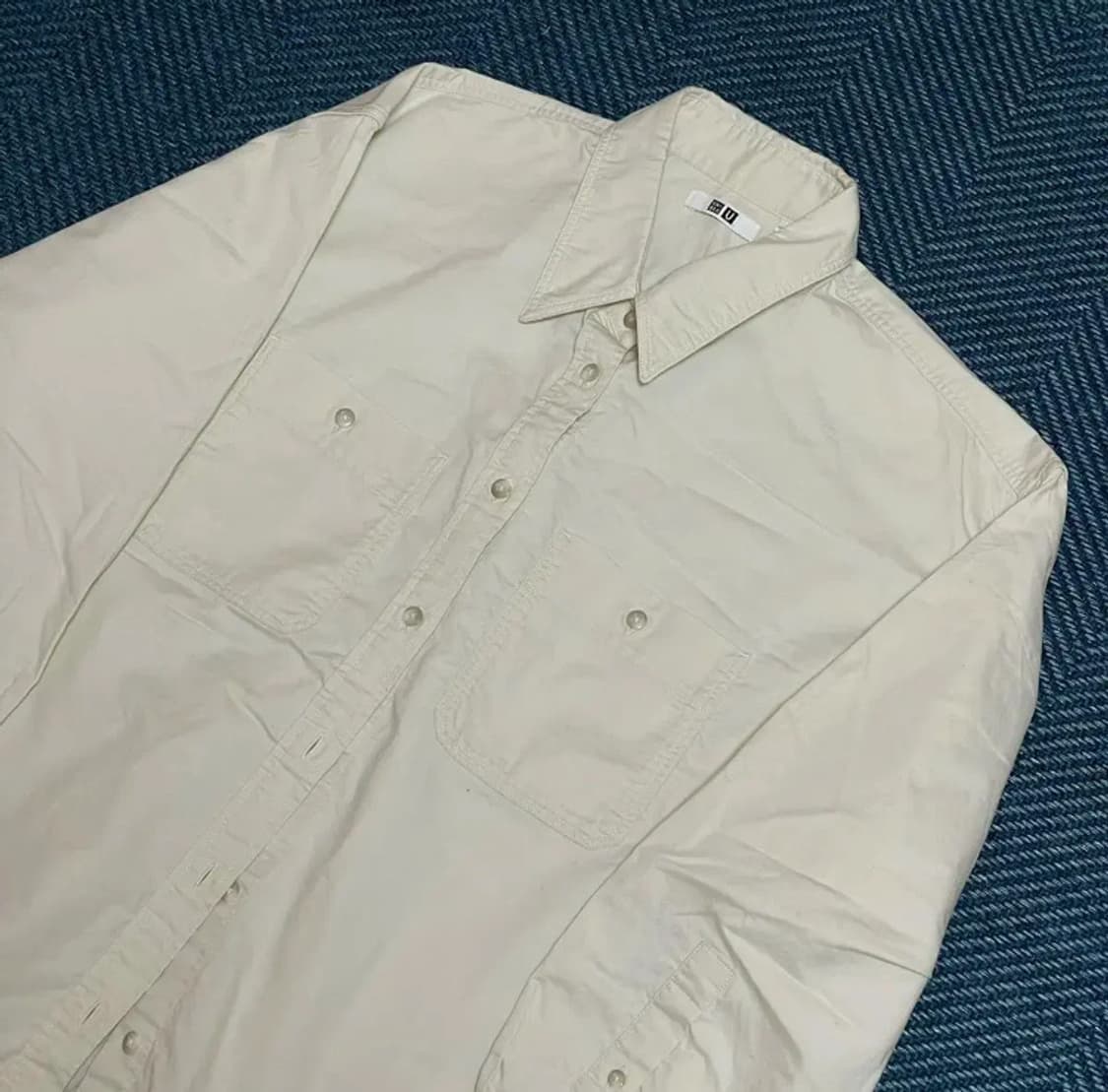 유니클로 더블포켓 내추럴 셔츠 M 상품이미지3