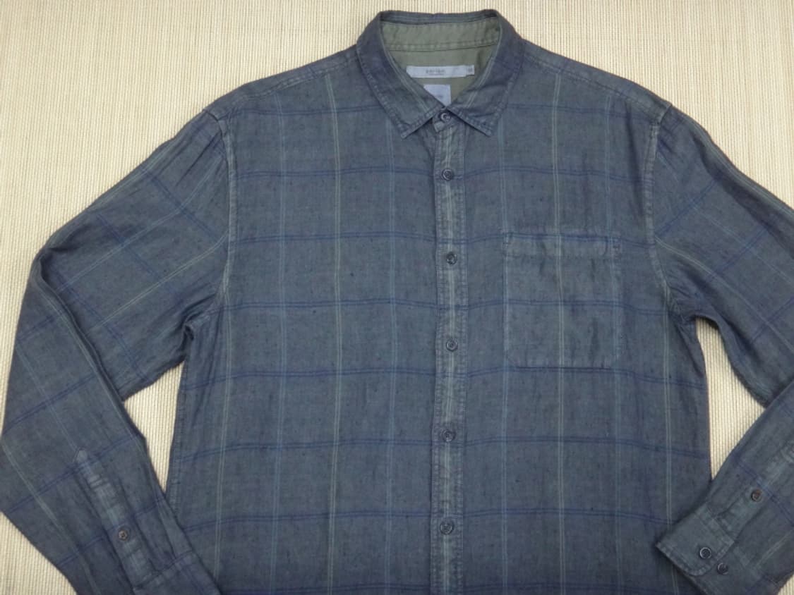 (105) 시리즈 코튼 린넨 포레스트 그린 체크 셔츠 상품이미지3