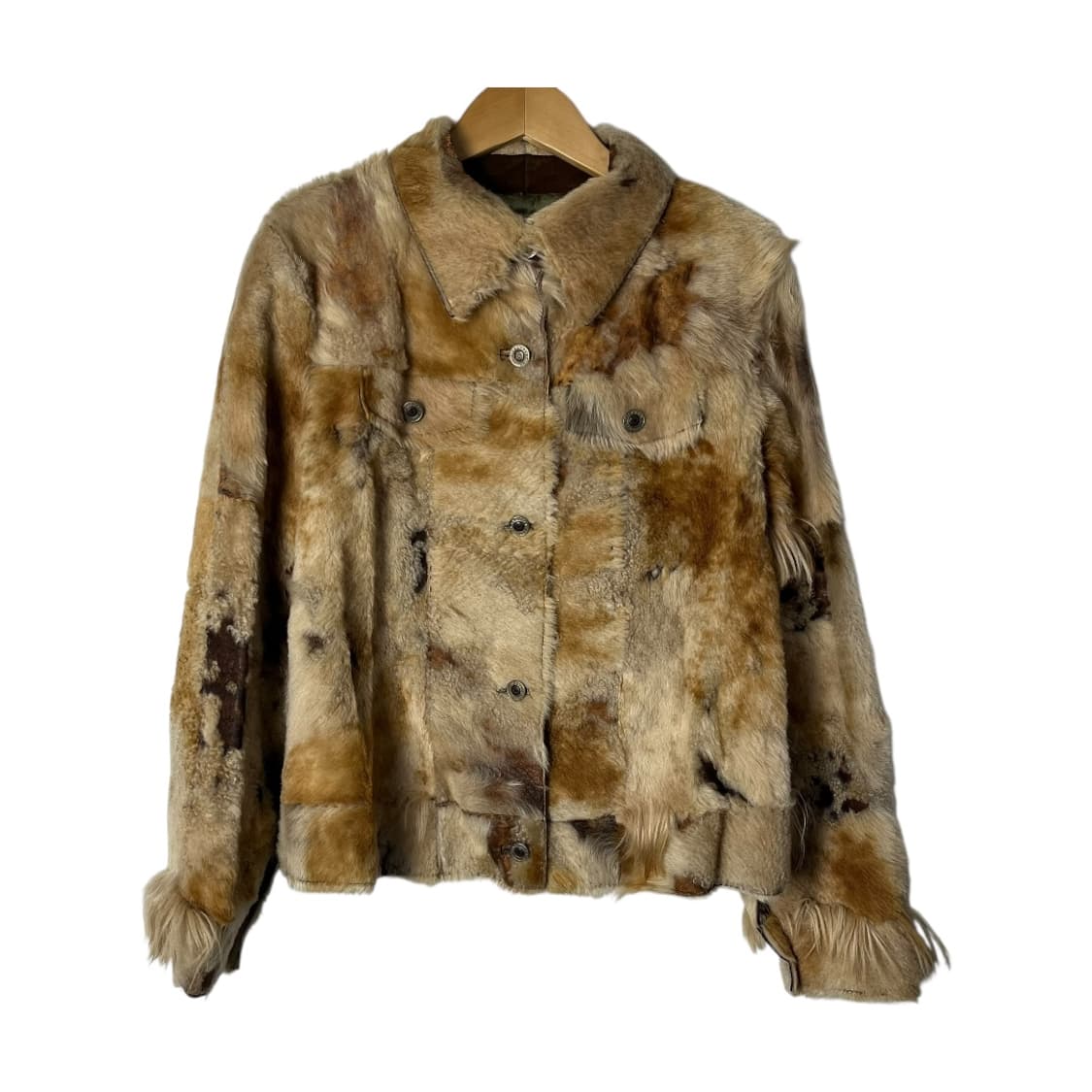 [Meucci] Made Italy 패치워크 송치 퍼 웨스턴 레더자켓 상품이미지1