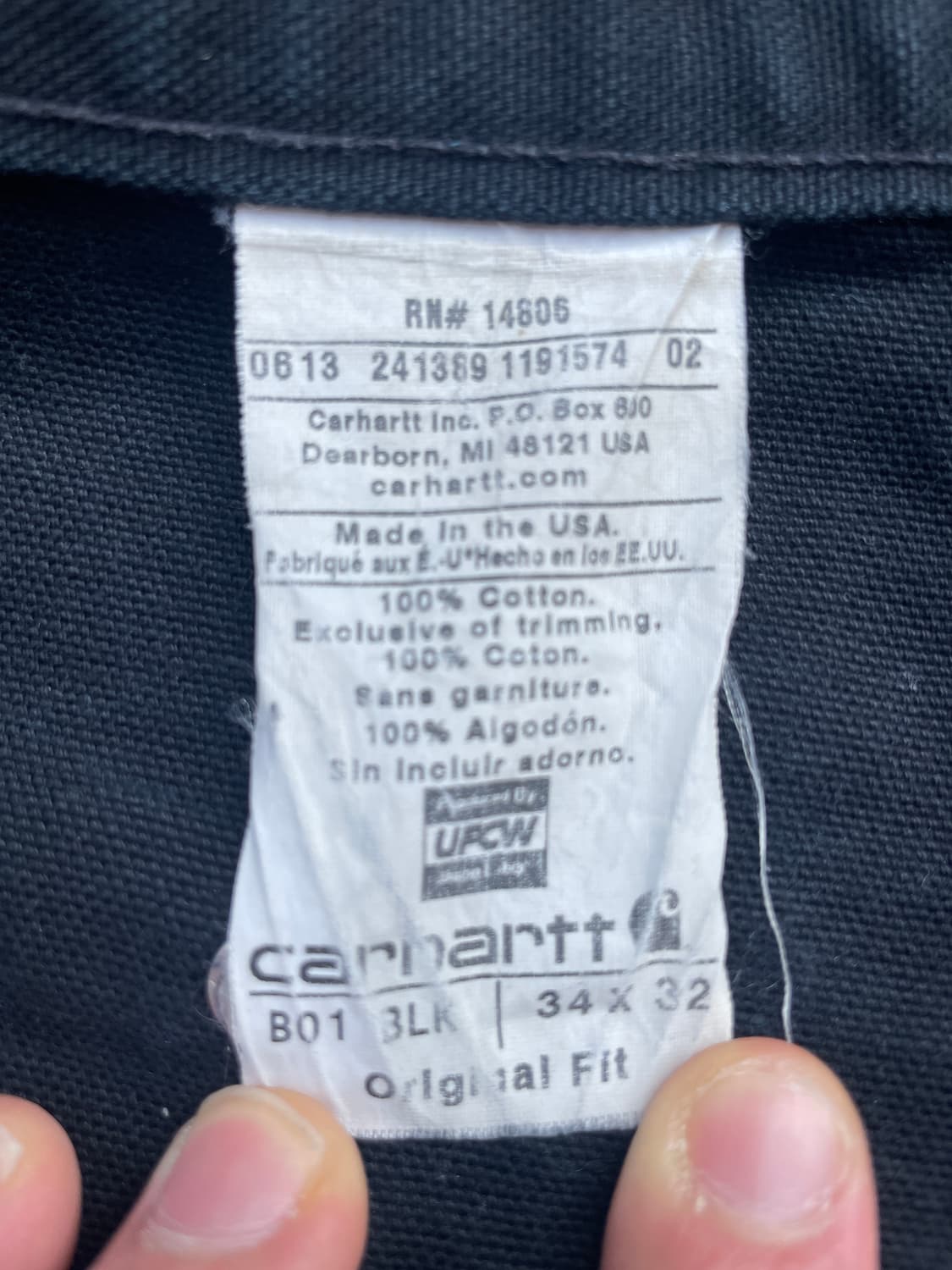 칼하트 더블니 b01 블랙 상품이미지10