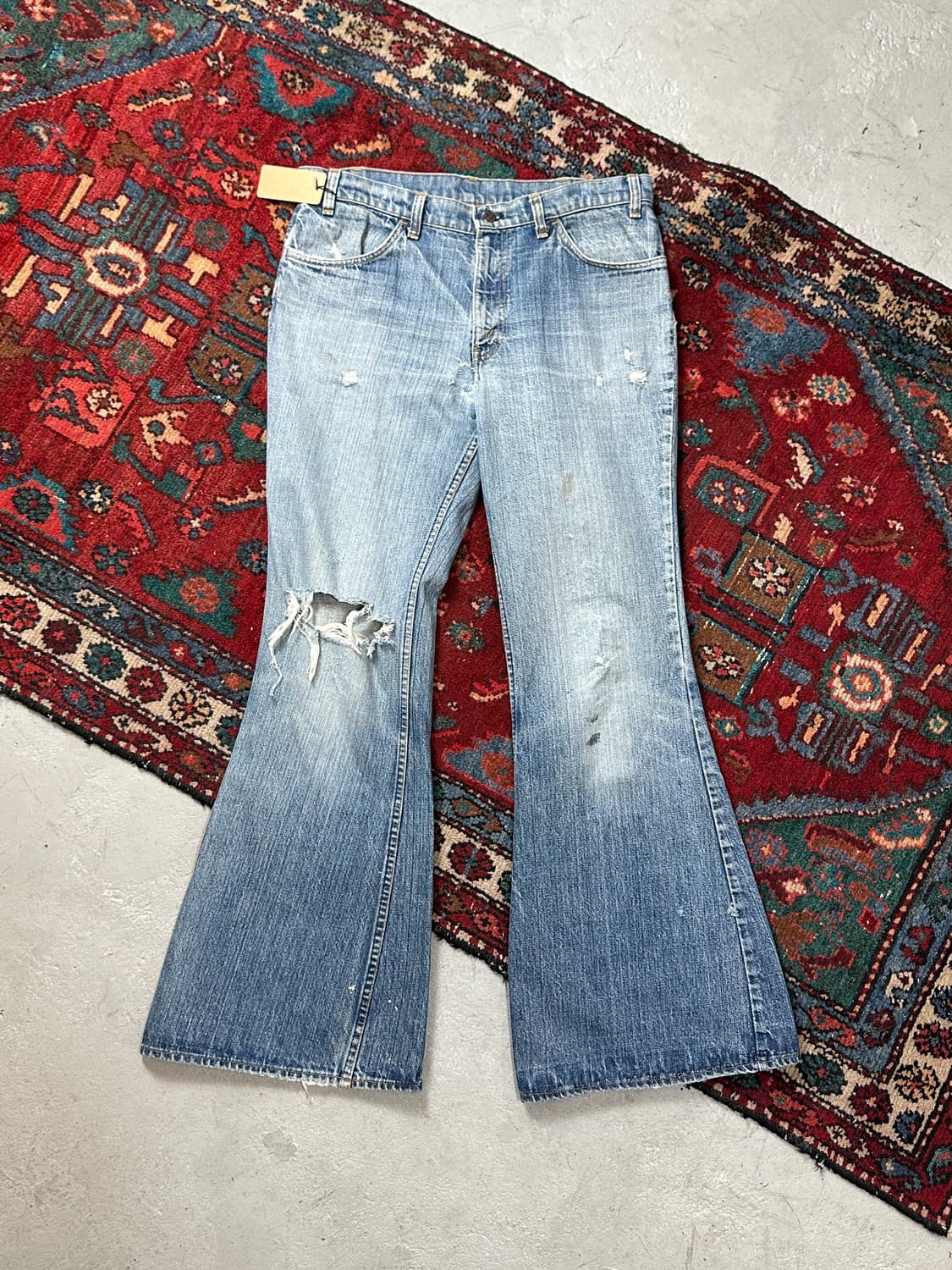 70's USA Made 빈티지 리바이스 684 벨바텀 부츠컷 데님 상품이미지2